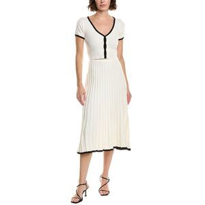 & Rouge Womens 2Pc Top & Midi Skirt Set, White
